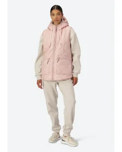 Aerial04 Quilted Hooded Hip Length Vest