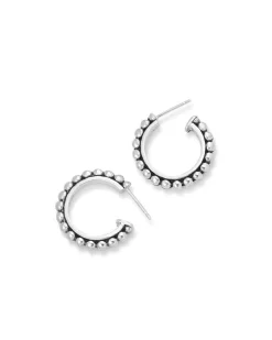 Bloodline Design Medium Beaded Hoop Earrings
