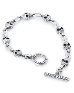 Bloodline Design Skull Link Bracelet
