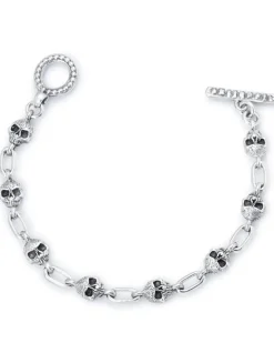 Bloodline Design Skull Link Bracelet