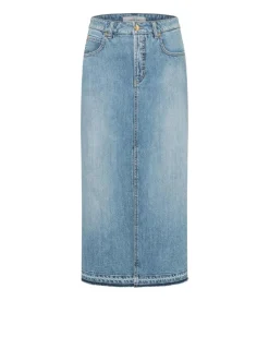 Cambio Hailey Denim Midi Skirt