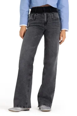 Cambio Shannen Two Tone Waist Jeans