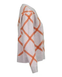 Cashmere Bias Plaid Pullover