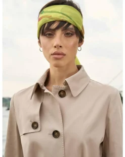 Cinzia Rocca Green Floral Silk Scarf