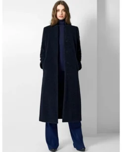 Cinzia Rocca Notch Collar Wool Alpaca Maxi Coat