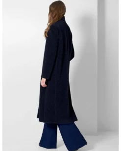 Cinzia Rocca Notch Collar Wool Alpaca Maxi Coat