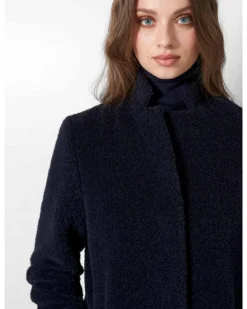 Cinzia Rocca Notch Collar Wool Alpaca Maxi Coat