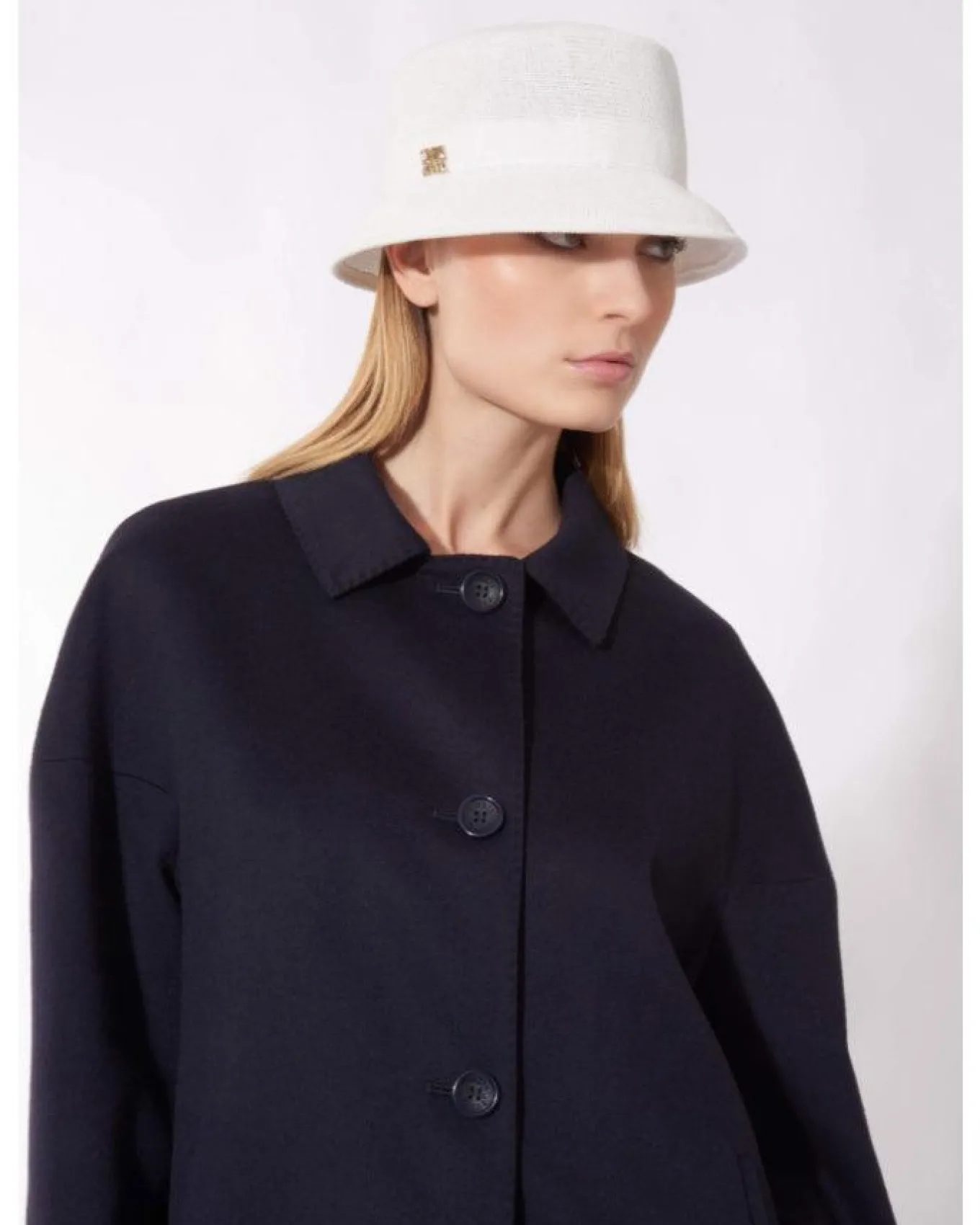 Cinzia Rocca White Cotton Fisherman Hat