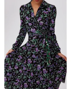 Diane Von Furstenberg Phoenix Reversible Mesh Wrap Dress