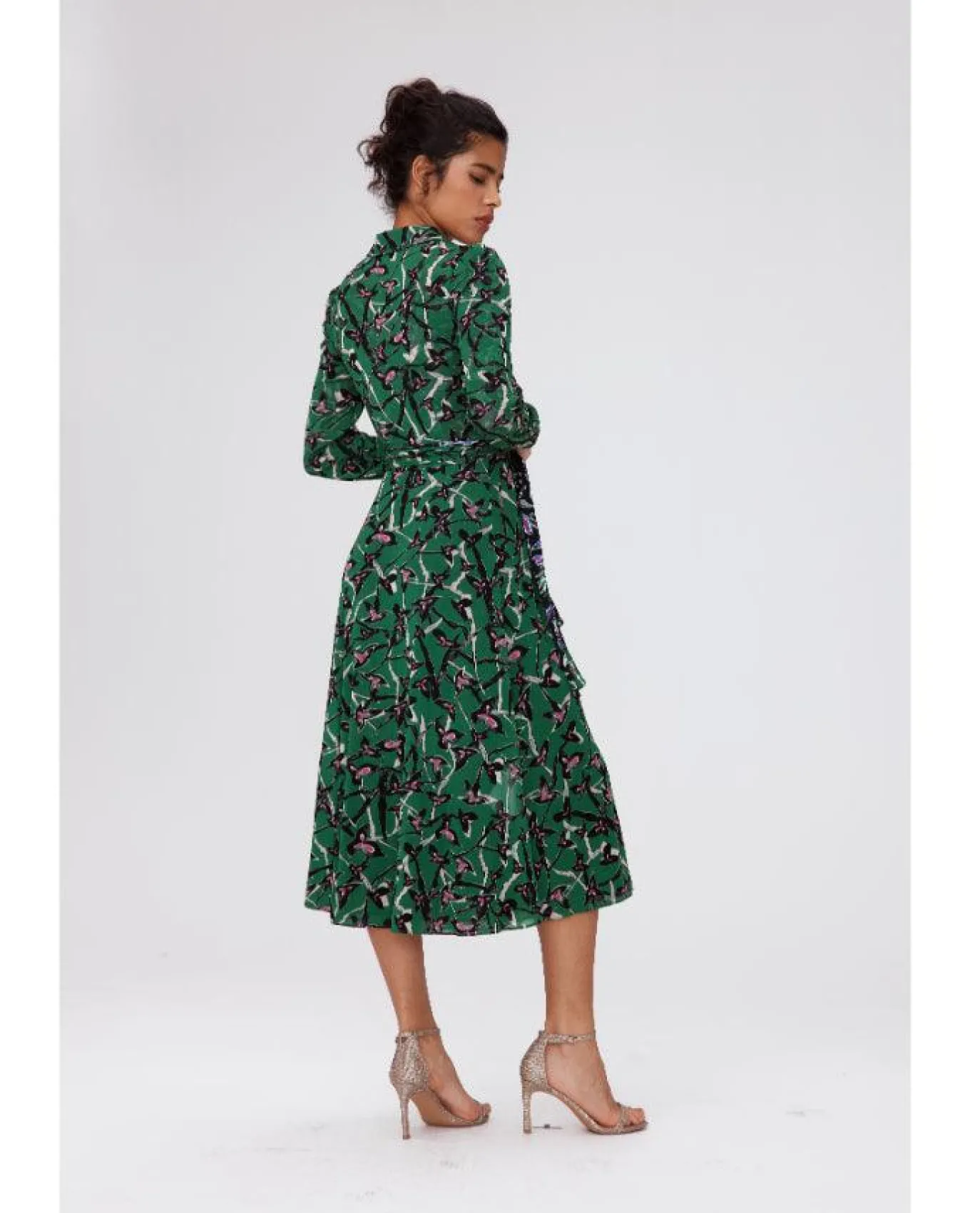 Diane Von Furstenberg Phoenix Reversible Mesh Wrap Dress