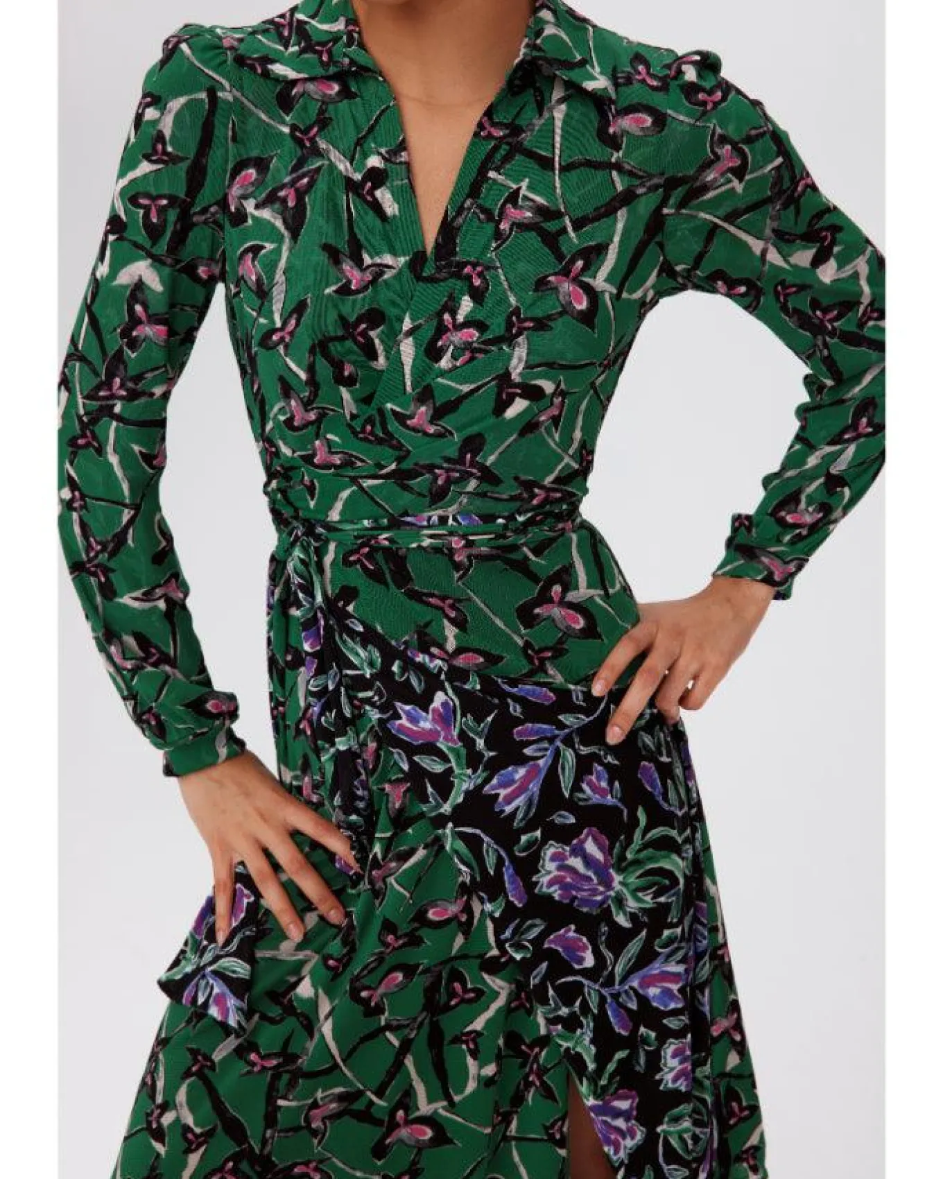 Diane Von Furstenberg Phoenix Reversible Mesh Wrap Dress