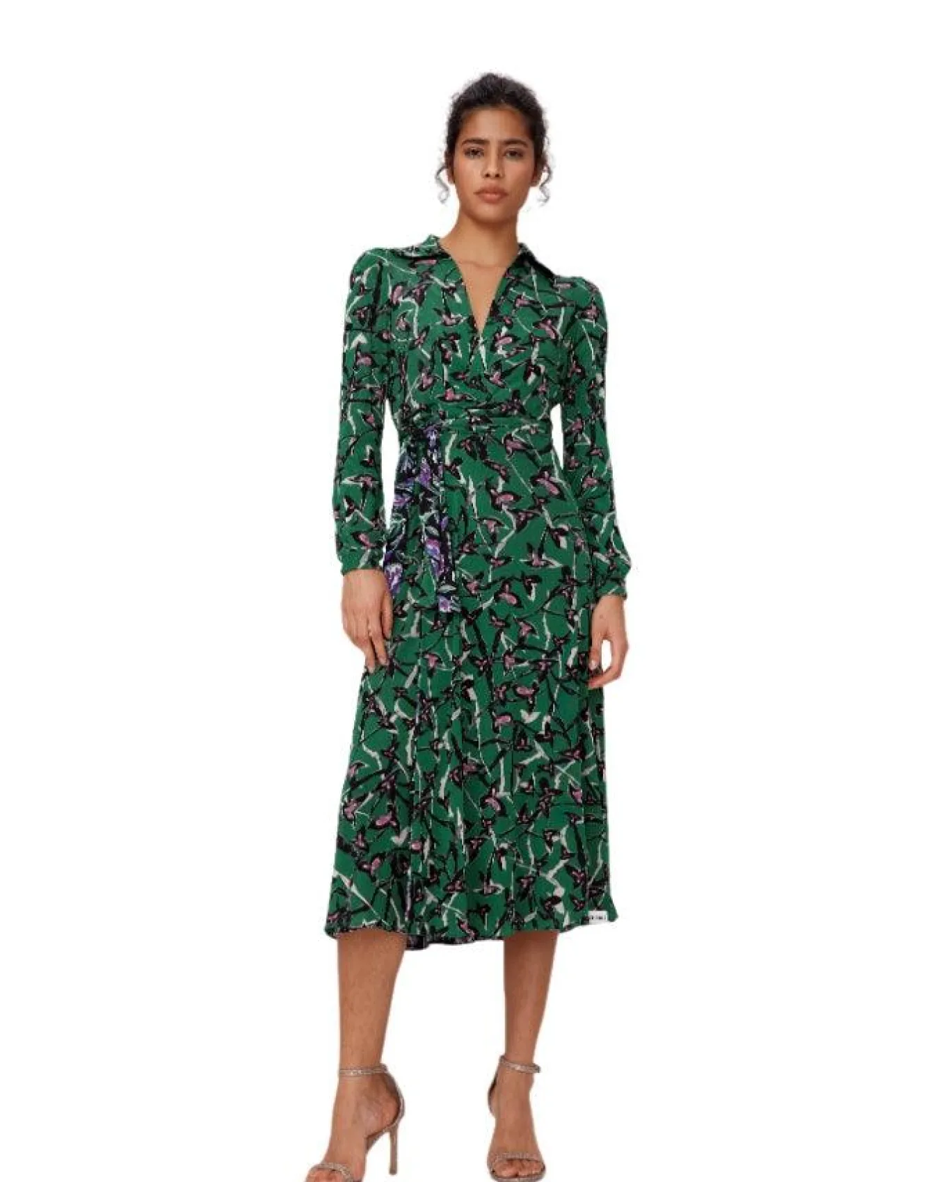 Diane Von Furstenberg Phoenix Reversible Mesh Wrap Dress
