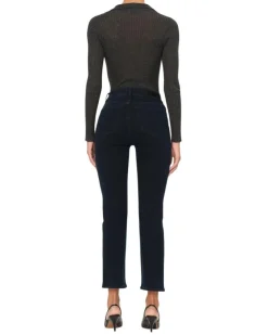 DL1961 Mara Mid Rist Straight Leg Jean