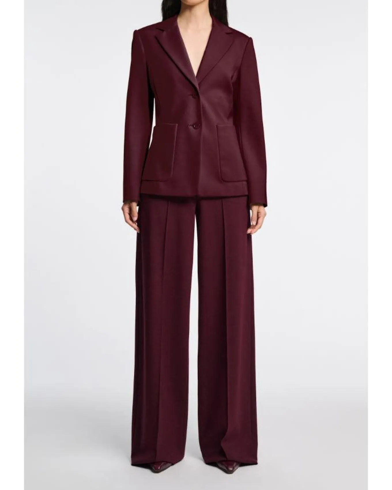 Dorothee Schumacher Emotional Essence Wide Leg Pants Dark Burgundy