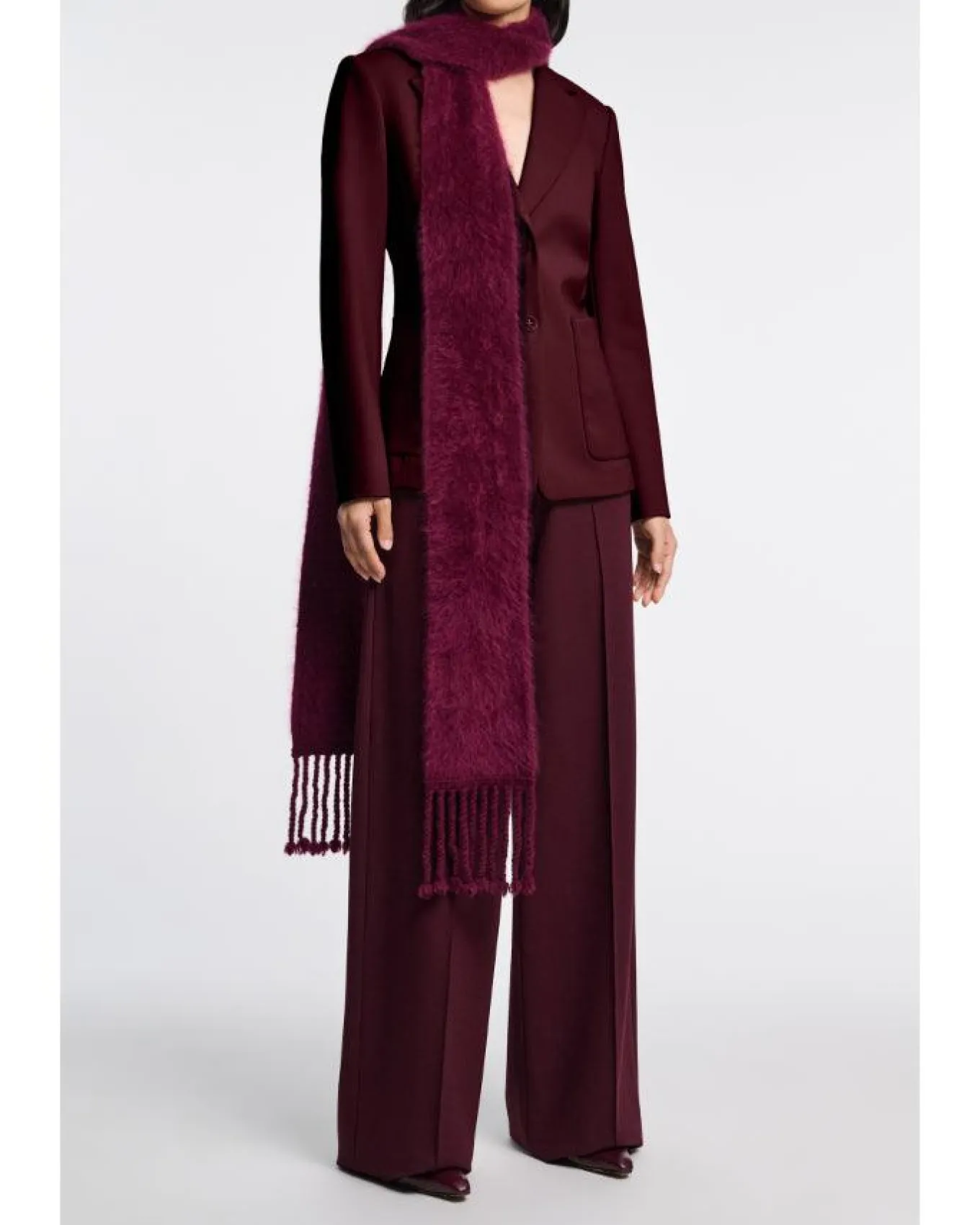 Dorothee Schumacher Emotional Essence Wide Leg Pants Dark Burgundy