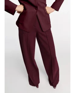Dorothee Schumacher Emotional Essence Wide Leg Pants Dark Burgundy