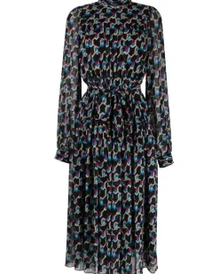DVF Kent Geo Illusion Print Dress