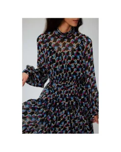 DVF Kent Geo Illusion Print Dress