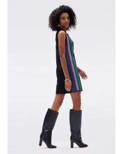 DVF Meta Sleeveless Stripe Dress