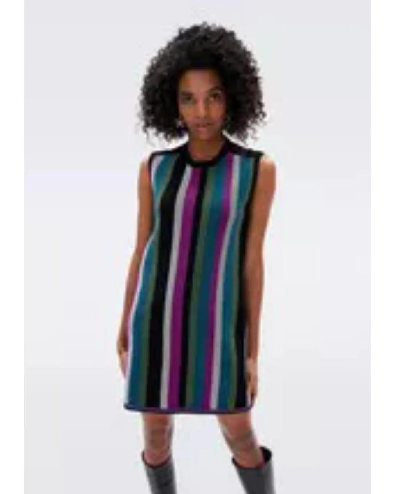 DVF Meta Sleeveless Stripe Dress