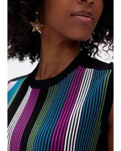 DVF Meta Sleeveless Stripe Dress