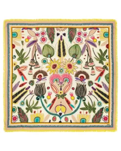 Echo Folk Floral Oversized Square Scarf