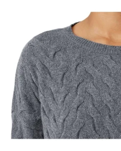 Eileen Fisher Cashmere Blend Cable Knit Pullover