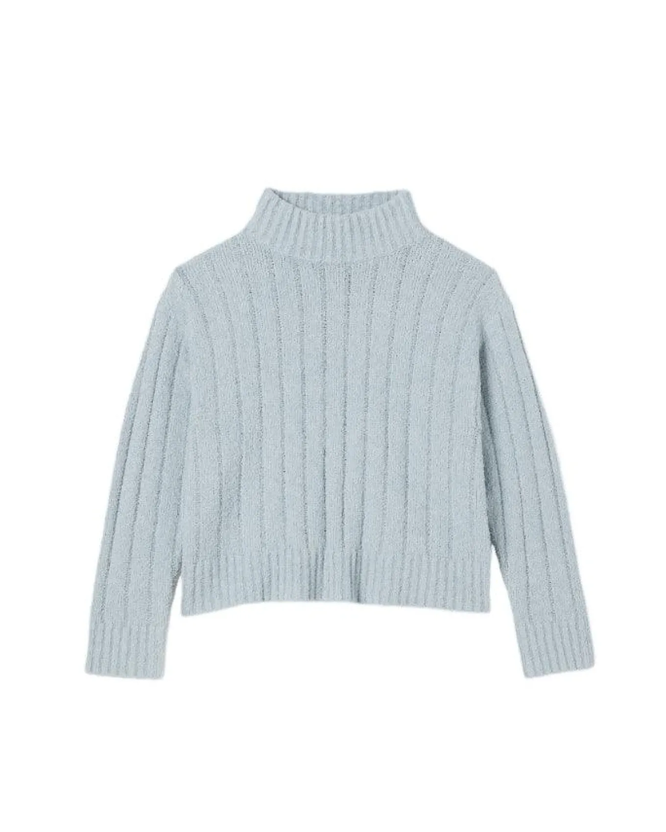Eileen Fisher Cotton Fluff Rib Turtleneck Sweater