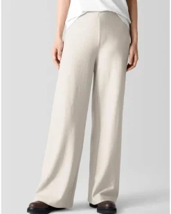 Eileen Fisher Felted Wool Jersey Wide Leg Pant