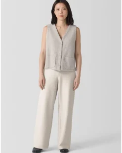Eileen Fisher Lightweight Boiled Wool Vest
