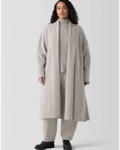Eileen Fisher Lightweight Boiled Wool Icon Coat