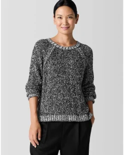 Eileen Fisher Organic Cotton Boucle Sweater