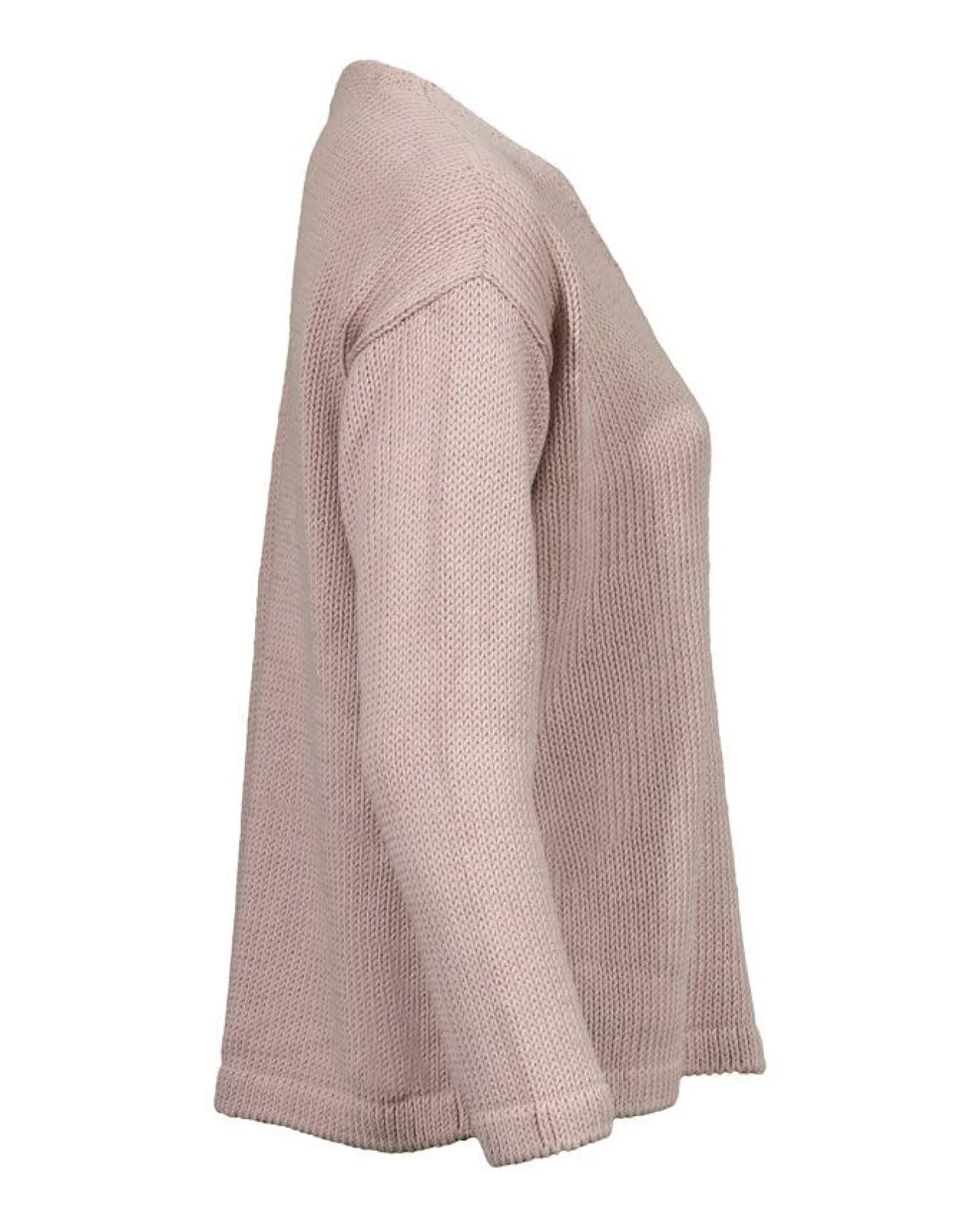 Eileen Fisher Peruvian Organic Cotton Cord Jersey V-Neck Sweater