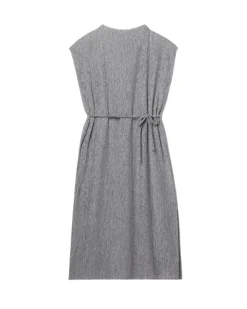 Eileen Fisher Plisse Funnel Neck Dress