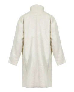 Eileen Fisher Sheared Suri Alpaca Stand Collar Coat