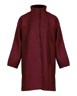 Eileen Fisher Sheared Suri Alpaca Stand Collar Coat