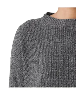 Eileen Fisher Silk Noil Funnel Neck Pullover