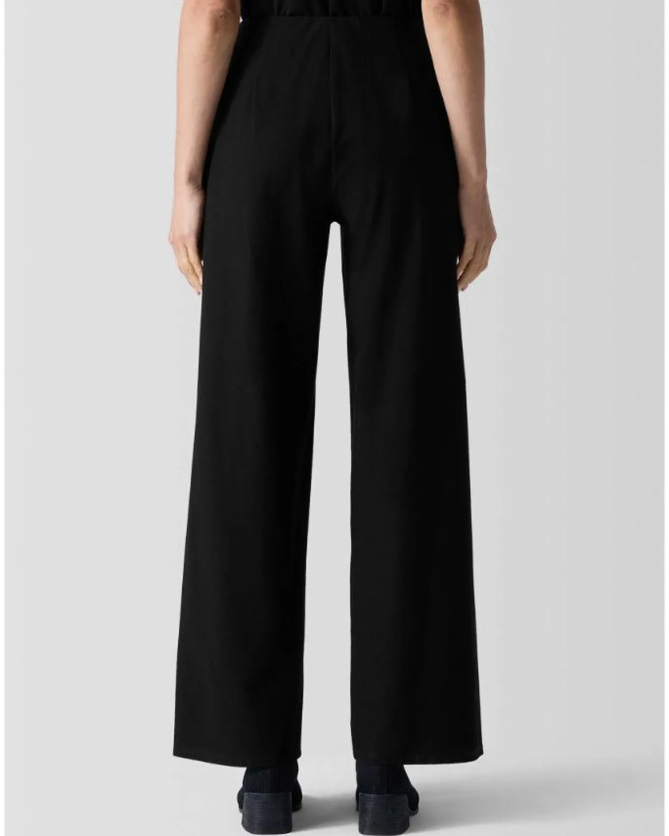 Eileen Fisher Stretch Crepe Wide Leg Pant