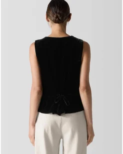 Eileen Fisher Velvet V-Neck Vest