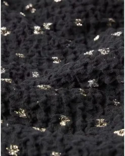 Frame Dotted Stretch Mesh Top