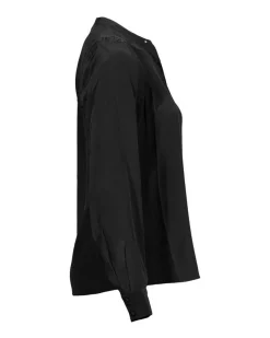 Frame Shirred Shoulder Inset Blouse