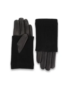 HiSO Leather Cashmere Combo Gloves