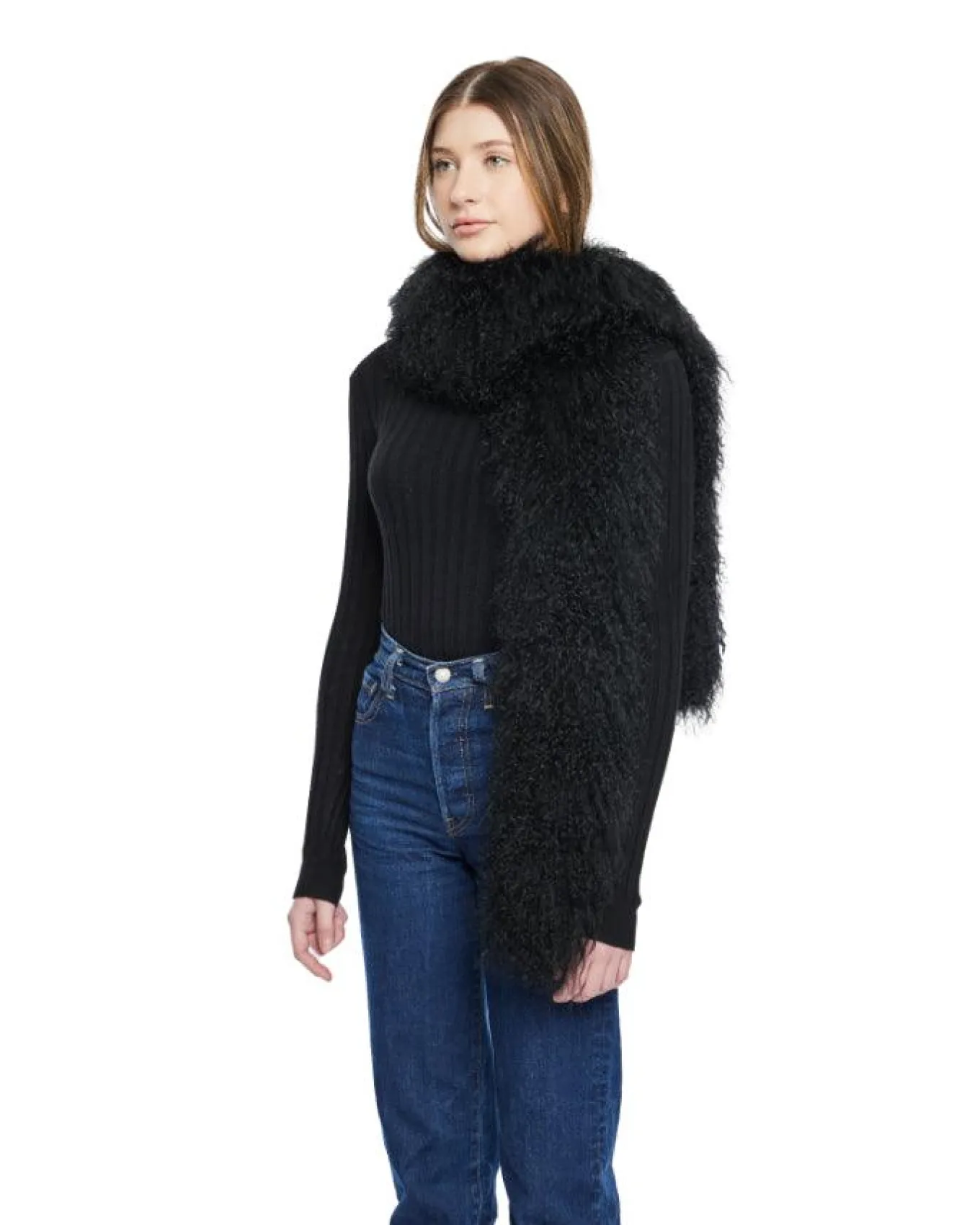 HiSO Toscana Shearling Boa Tube Scarf