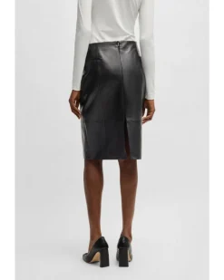 Hugo Boss Sepaco Leather Pencil Skirt