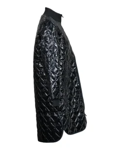 Ilse Jacobsen Glossy Long Quilted Jacket