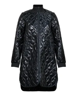 Ilse Jacobsen Glossy Long Quilted Jacket