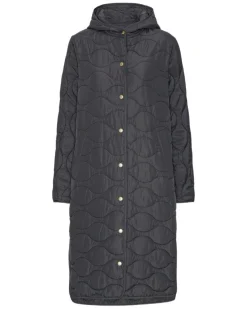 Ilse Jacobsen Long Quilted Hooded Coat