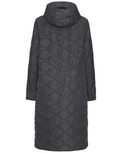 Ilse Jacobsen Long Quilted Hooded Coat