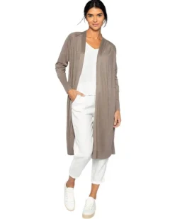 Kinross Cashmere Linen Duster Cardigan