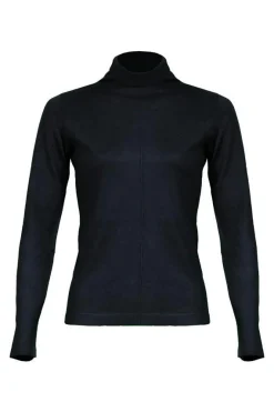 Kinross Cashmere Seamed Funnel Neck Pullover